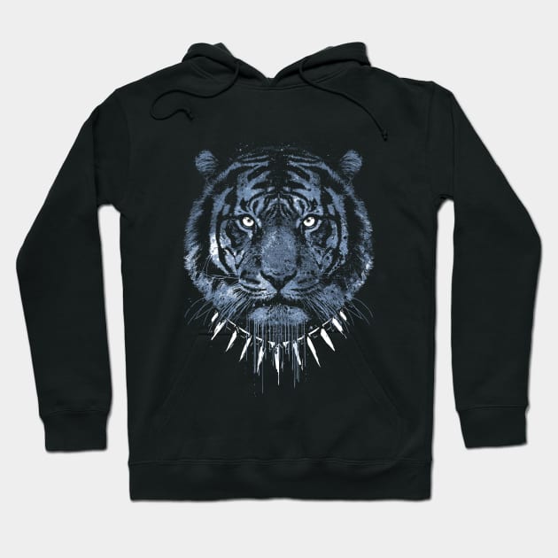 Black tiger Hoodie by clingcling